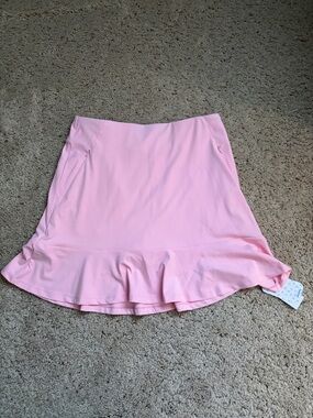 NWT Ace Golf Basic 17 Inch Ruffle Pink Skort size Medium (259$